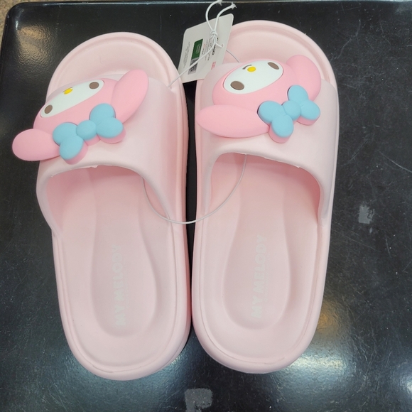 Brand New Sanrio My Melody Big Charm Slippers US 7.5 - Picture 6 of 10